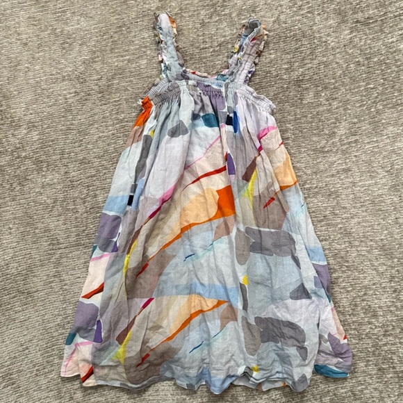 Pink Chicken New York Girls Dress 7Y Multicolor Abstract Print Cotton Sundress - Picture 1 of 5